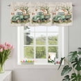 thumbnail image 3 of Valances for Windows Spring Easter Egg Green Truck Rod Pocket Short Curtain for Bathroom Living Room Bedroom Flower Tree Butterfly on Flax 1 Panel 42x12in, 3 of 9