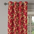thumbnail image 3 of Ambesonne Leaves Grommet Curtain, Colored Foliage Pattern, 50" x 54", Vermilion Ruby Beige, 3 of 6