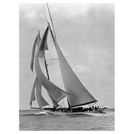 Global Gallery's 'The Schooner Half Moon at Sail, 1910s' By Edwin Levick Unframed Giclee on Paper Print