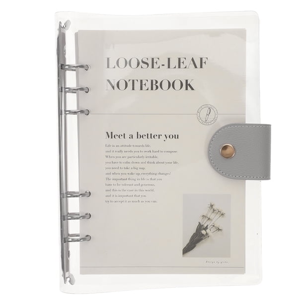 GOOHOCHY Cuaderno de recortes transparente, cuaderno de hojas sueltas, carpeta desmontable, cuaderno encantador