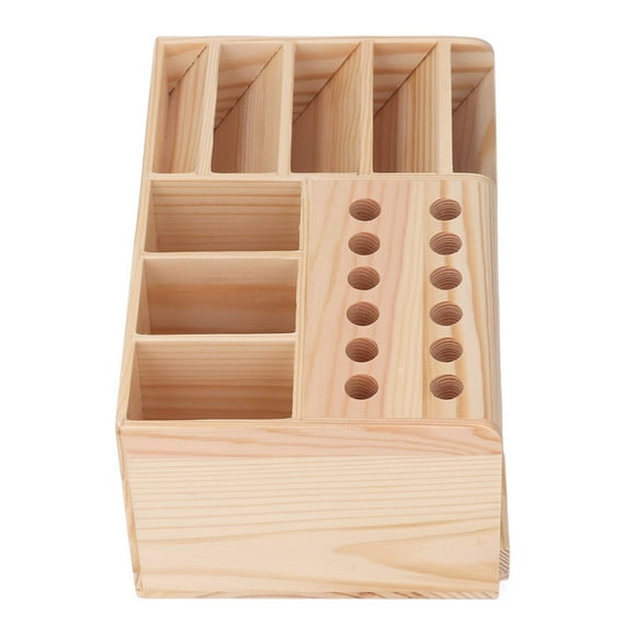 Tool Parts Box, Synthetic Wood Repair Tool Organizer Multi Compartments Smoothly Edges For Home