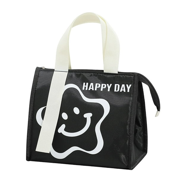 Bolsa De Pícnic Triángulo portátil Bolsas de picnic Bolsa de almuerzo con aislamiento de película de aluminio (Negro) Ehuebsd Para Estrenar