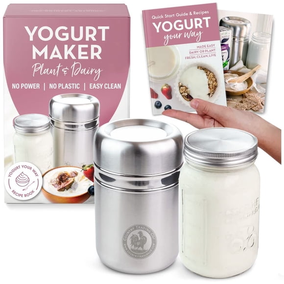 Fabricante de yogur Country Trading Co. Tarro de vidrio de acero inoxidable de 1 litro