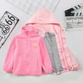 thumbnail image 1 of Uccdo Boys Girls Hooded Windbreaker Rain Jackets With Detachable Fleece Sweatshirts, Kids 2-in-1 Warm Fleece Lined Parka Coats Raincoats 3-13Y, 1 of 8