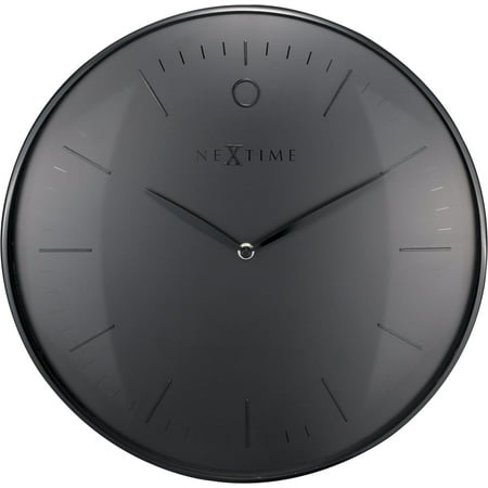 NEXTIME WALL CLOCK GLAMOUR - ALUMINUM/BLACK