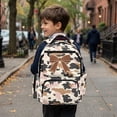 thumbnail image 3 of KEIAHUAN Cow Camo Bow Girls Backpack, Weather Resistant Wearproof Student Daypack Large Capacity 17 Inch Fits 14 Inch Laptop, Perfect Birthday Present Choice for Boys Kids All School Grades, 3 of 7