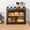 Trapezoidal Double-layer Black, variant on GNWZCUYSNS Double-Layer Bread Box, Large-Capacity Bamboo Bread Storage Box, Perfect for Storing Homemade Bread, with Acrylic Wavy Door - Corner Double-layer Natural Wood