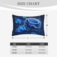 thumbnail image 3 of Plush Throw Pillow Covers, Blue Rose Butterfly Beautiful Pillow Cases with Invisible Zipper, Breathable Microfiber Pillow Cases Standard Size for Sleeping Bedroom Sofa Living Room, 3 of 5