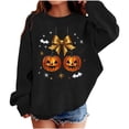 thumbnail image 3 of Taqqpue Boys Girls Sweatshirt Halloween Pumpkin Ghost Print Long Sleeve Fleece Oversize Pullover Sweatshirt Fall Winter Keep Warm Hoodies Tops for Kids Size 1-13, 3 of 6