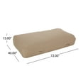 thumbnail image 2 of Noble House Caspio Indoor Water Resistant Fabric Lounger Bean Bag in Beige, 2 of 5