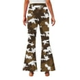thumbnail image 3 of Fleece Lined Leggings Girls 14-16 Winter Warm Camo Flared Pants High Waisted Bell Bottom Thermal Pants, 7 Y, 3 of 6