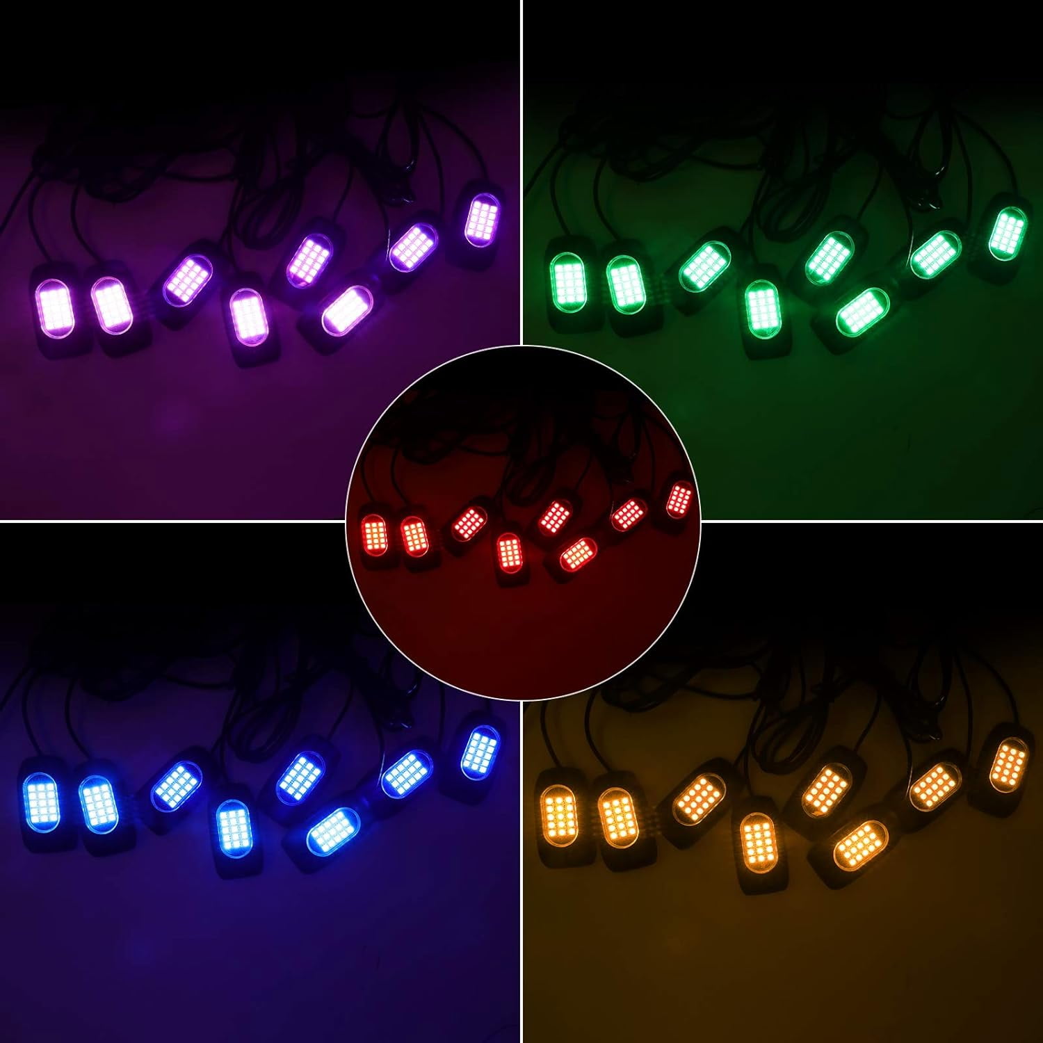 LED Rock Lights for Trucks,10 Pods Multicolor Underglow Lights for Trucks with App Control Flashing Music Mode RGB Rock Lights for UTV SUV ATV RZR Truck Accessories.