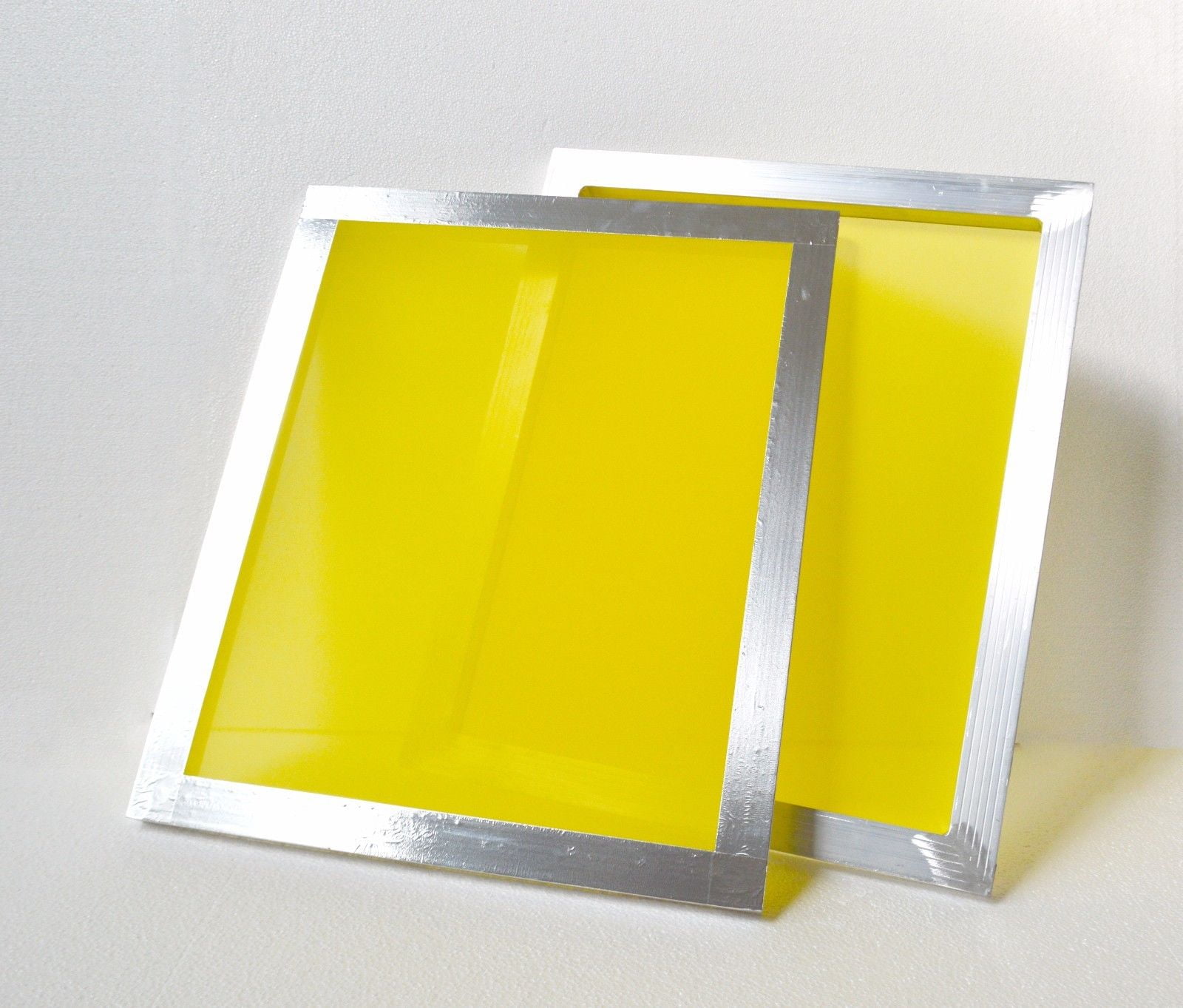 INTBUYING 6Pcs 23x31 Screen Printing Frame Mesh Pre-Stretched Aluminum Internal Size 20x28inches Yellow Mesh 230 100T 