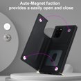 thumbnail image 6 of Dteck for Samsung Galaxy S20 6.2" Flip Wallet Case, PU Leather Magnetic Clasp Case with Card Slot Kickstand & Cross Body Strap Shockproof Protective Case for Samsung S20 Ladies Women, Black, 6 of 10