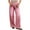 Pink, variant on Womens High Waisted Mom Denim Pants with Pockets Baggy Boyfriend Drawstring Wide Leg Jeans