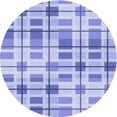 thumbnail image 1 of Ahgly Company Machine Washable Indoor Round Transitional Periwinkle Purple Area Rugs, 3' Round, 1 of 7