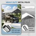 thumbnail image 3 of TANGJEAMER 10x20 ft Metal Carport Car Canopy Portable Car Tent Garage, White, 3 of 7
