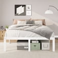 thumbnail image 3 of Merrland 14" Full Size Metal Platform Bed Frame with Under-bed Storage, Heavy-duty, No Box Spring Needed, Easy Assembly, White, 3 of 9