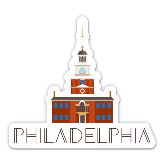 Philadelphia - 3" Vinyl Sticker - For Car Laptop Water Bottle Phone - Waterproof Decal