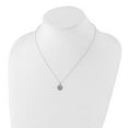 thumbnail image 3 of Sterling Silver Rhodium Plated Diamond Circle Necklace QP3349, 3 of 3