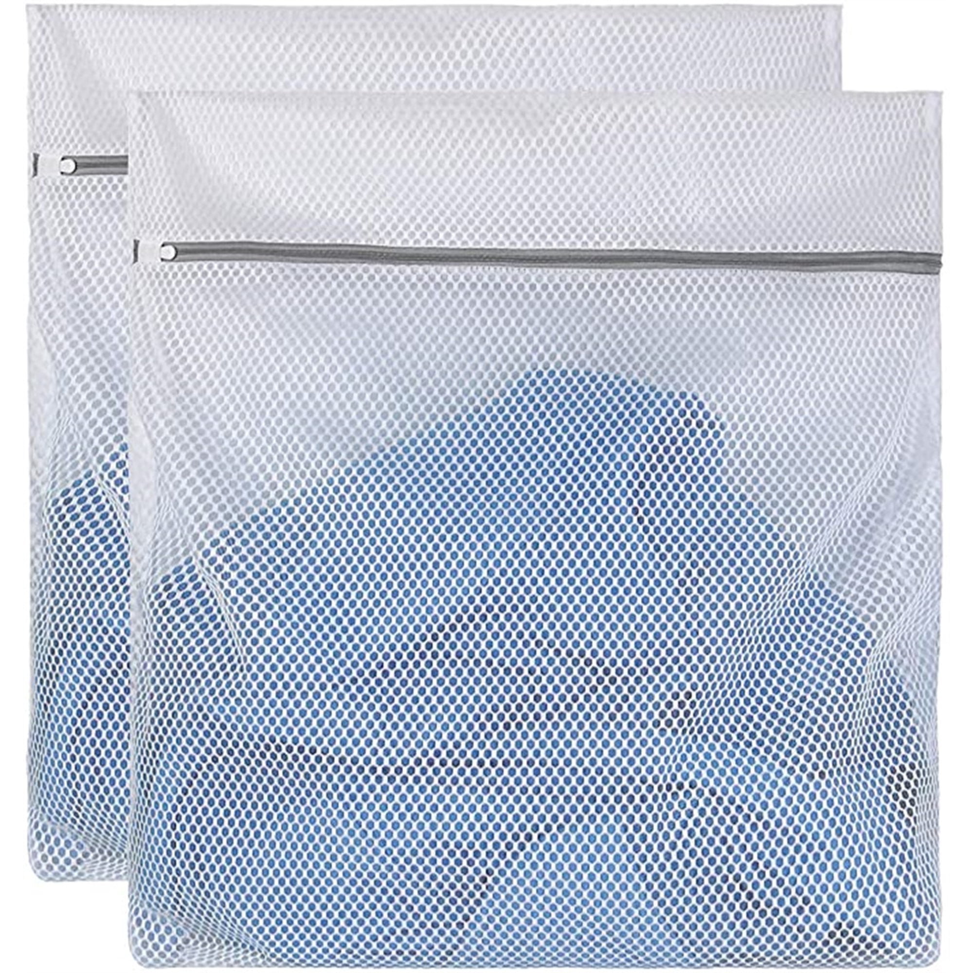 2 Pack Extra Large Heavy Duty Mesh Laundry Bag, 24*24in Travel Storage ...