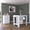 White, variant on 2 Piece Kitchen Set with Island and Pantry | Pre-drilled Holes to Simplify Assembly | Solid Particle Board Structure | Assembly Support for Beginners
