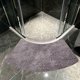 thumbnail image 5 of Scalloped Round Shower Mat, Microfiber Quarter Round Shower Mat, Machine Washable, Non-Slip, Gray, 45x100cm, 5 of 5