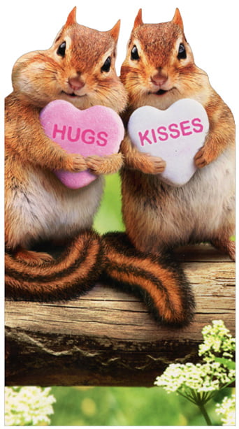 Avanti Press Chipmunk Hearts Cute Little Big Funny Die Cut Valentine's ...