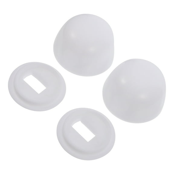 Toyandona 2Pair Universal White Toilet Bolt Covers Plastic for Toilet Bowl Fastener Concealment