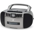 thumbnail image 2 of GPX BCA209S Portable Am & FM Boombox with CD & Cassette Player, Silver & Gray, 2 of 4