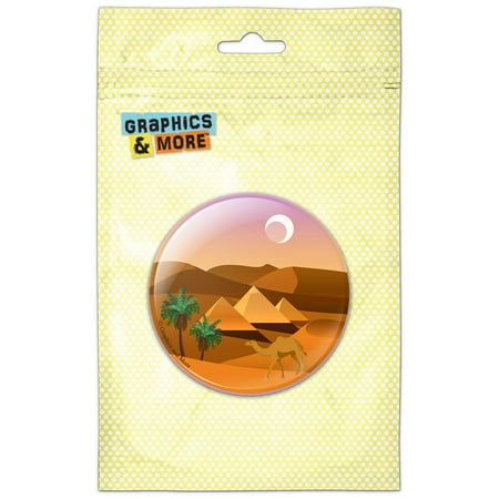 

Pyramids Giza Desert Egypt Camel Refrigerator Button Magnet