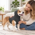 thumbnail image 4 of Winter Dog Coat with Warm Fleece Lining and Hooded Design, 1 Piece, Gray, for Small to Medium Pets, 4 of 4