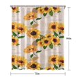 thumbnail image 5 of Leaf Newspaper Text Sunflower Pattern Shower Curtain 72"x84" ,Bathroom Decorative Shower Curtains Set with 12 Hooks,Modern Waterproof Washable Shower Curtain, 5 of 6