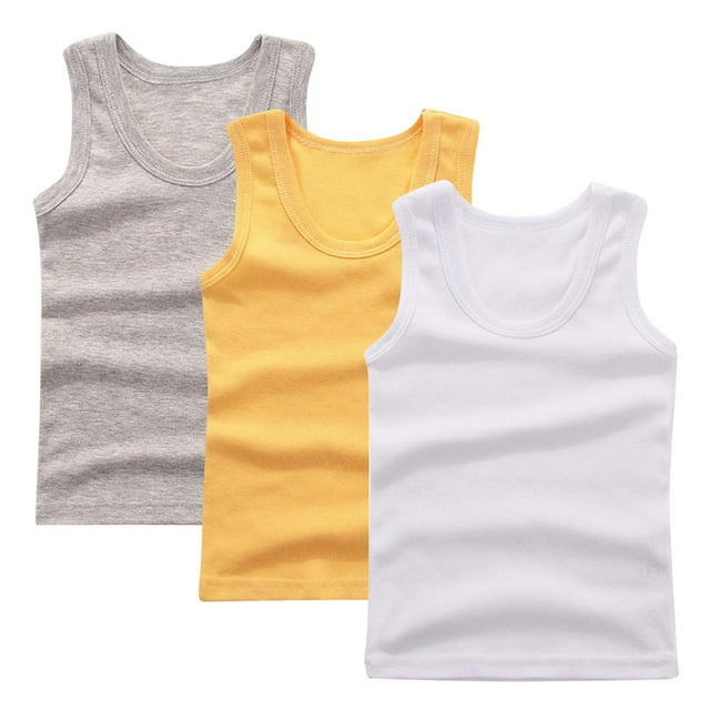 Camisoles pour Femmes Wo-Fusoul, sous-Maillots en Coton, Lot de 3 Hauts à Col Rond pour Tenues Décontractées et Formelles