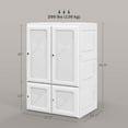 thumbnail image 2 of Favory Portable Wardrobe Closet, Folding Clothes Storage Organizer with 6 Cube Compartments, 4 Magnet Doors, White, 2 of 9