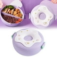 thumbnail image 2 of Kids Lunch Box Cute Donut Design Large Capacity Divided Compartments Portable Student Bento Box for Children Leak Proof Lid BPA Free Eco-Friendly, 2 of 9