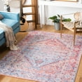 thumbnail image 2 of SAFAVIEH Serapi Donald Oriental Machine Washable Area Rug, Rust/Blue, 6'7" x 6'7" Square, 2 of 12