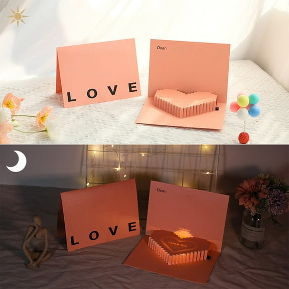 AZXY 1 Pc 11.8x 7.8 Inches Valentines Greeting Cards Adult,Valentines Card,Valentine Day Cards with Recording Function,3d Valentine' Day Card for Him Husband Wife Mom Teacher