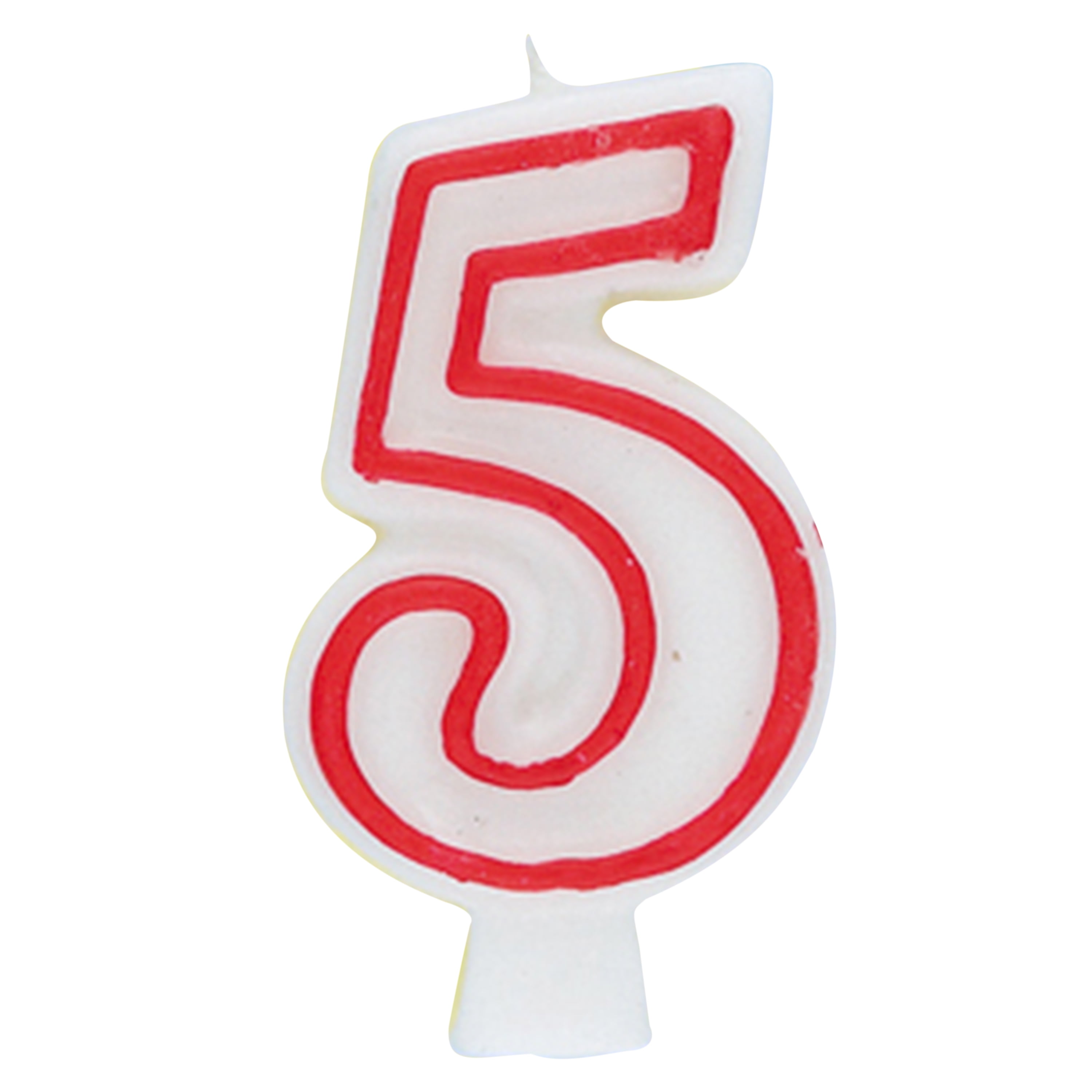 Unique Industries "5" Number Multicolor Birthday Candle, 2.75