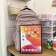 thumbnail image 3 of Mochila escolar sencilla de color sólido con doble bolsillo coreano de gran capacidad para estudiantes y niñas de secundaria, 3 of 6