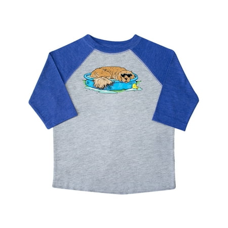 

Inktastic Dog Days of Summer with Cute Retriever in Pool Gift Toddler Boy or Toddler Girl T-Shirt