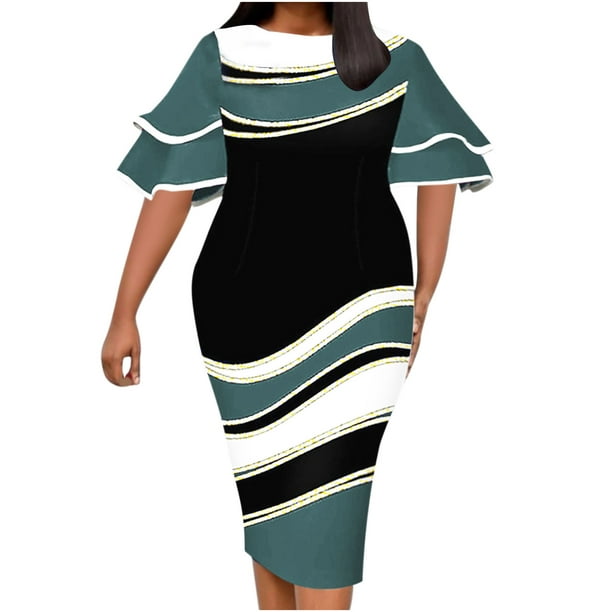 jsaierl Summer Dresses for Women 2023 Beach Print Dress Cute Short ...