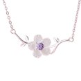 thumbnail image 1 of Collier Pendentif Bijoux Fleur de Cerisier Collier Charme Collier pour Femmes, 1 of 7