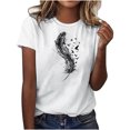 thumbnail image 1 of Plebaso T-Shirt Imprimé pour Femme Décontracté à Manches Courtes, T-Shirt Graphique à Col Rond, T-Shirts Amples d'Été 2025, 1 of 4