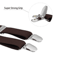 thumbnail image 3 of Buyless Fashion Suspenders for Men - 48" Elastic Adjustable Straps 1 1/4" - X Back - 5104-Brown, 3 of 7