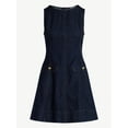thumbnail image 6 of Free Assembly Women's and Women’s Plus Sleeveless Denim Mini Dress, Sizes 0-26, 6 of 6