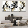 thumbnail image 3 of 3Pcs Framed Black and Gold Abstract Wall Art, Modern Grey and Gold Marble Fluid Canvas Wall Art Prints Posters Wall Decor Pictures for Living Room Bedroom Office Home Decoration,Ready to hang, 3 of 7