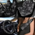 thumbnail image 2 of Uorisanigo Halloween Spider Web 10 Pack Car Seat Covers Full Set with Comfortable Car Steering Wheel Cover Auto Water Cup Pad and Seat Belt Cover and Chapstick Holder Fit for Cars,Suvs, 2 of 7