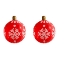 thumbnail image 1 of 60 Cm Nueva Navidad Inflable Fiesta Navidad Del Patio Del Lugar Al Aire Libre Linterna Inflable (G) Copo Nieve Rojo, 1 of 4