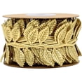 thumbnail image 1 of 10m Gold Leaf Ribbon for Garland, Crafts, Party, Wedding, Home Decor, 1 of 5